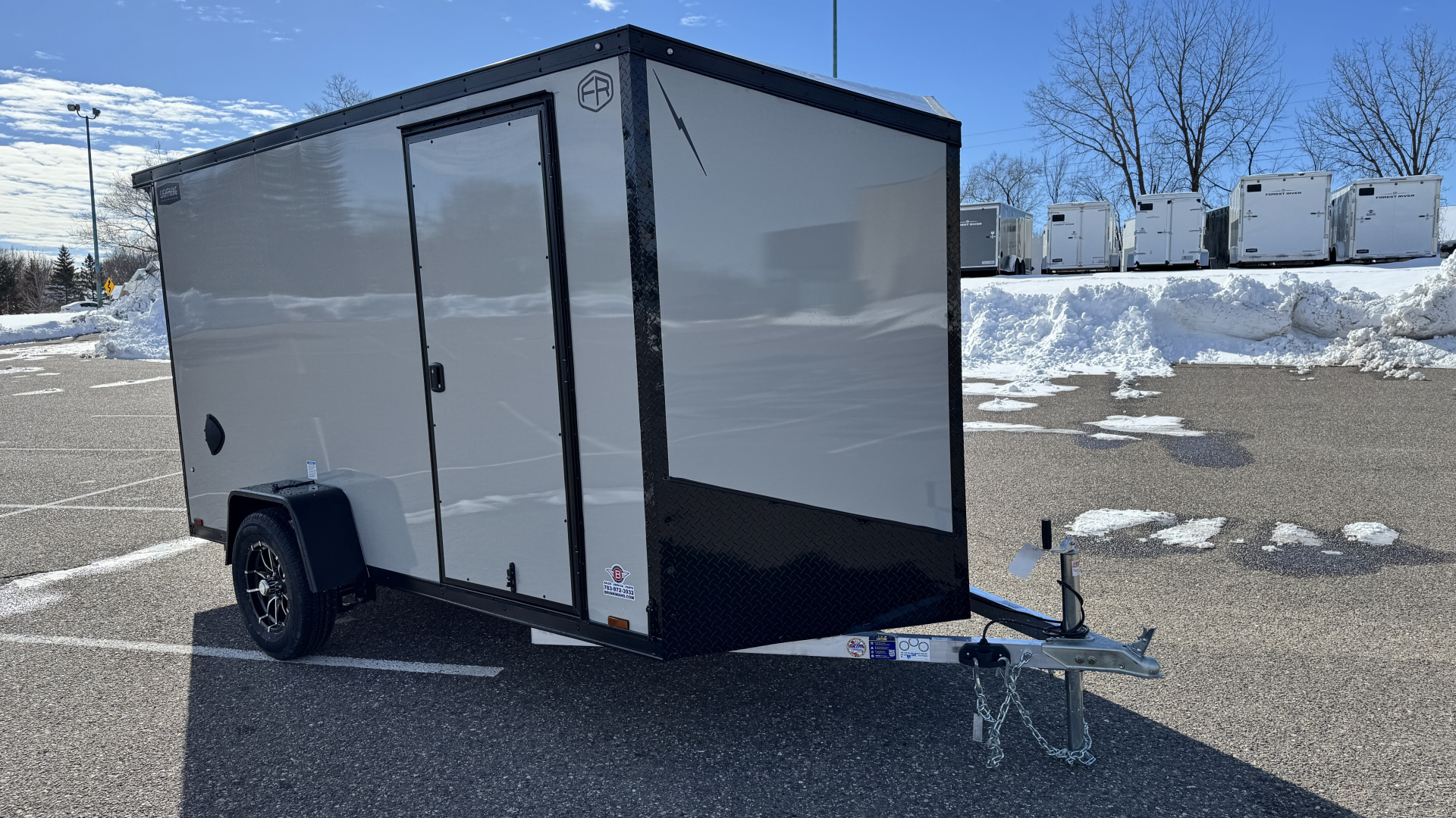 New 2026 Lightning 6x12 Enclosed Aluminum Cargo Trailer - RAMP DOOR!
