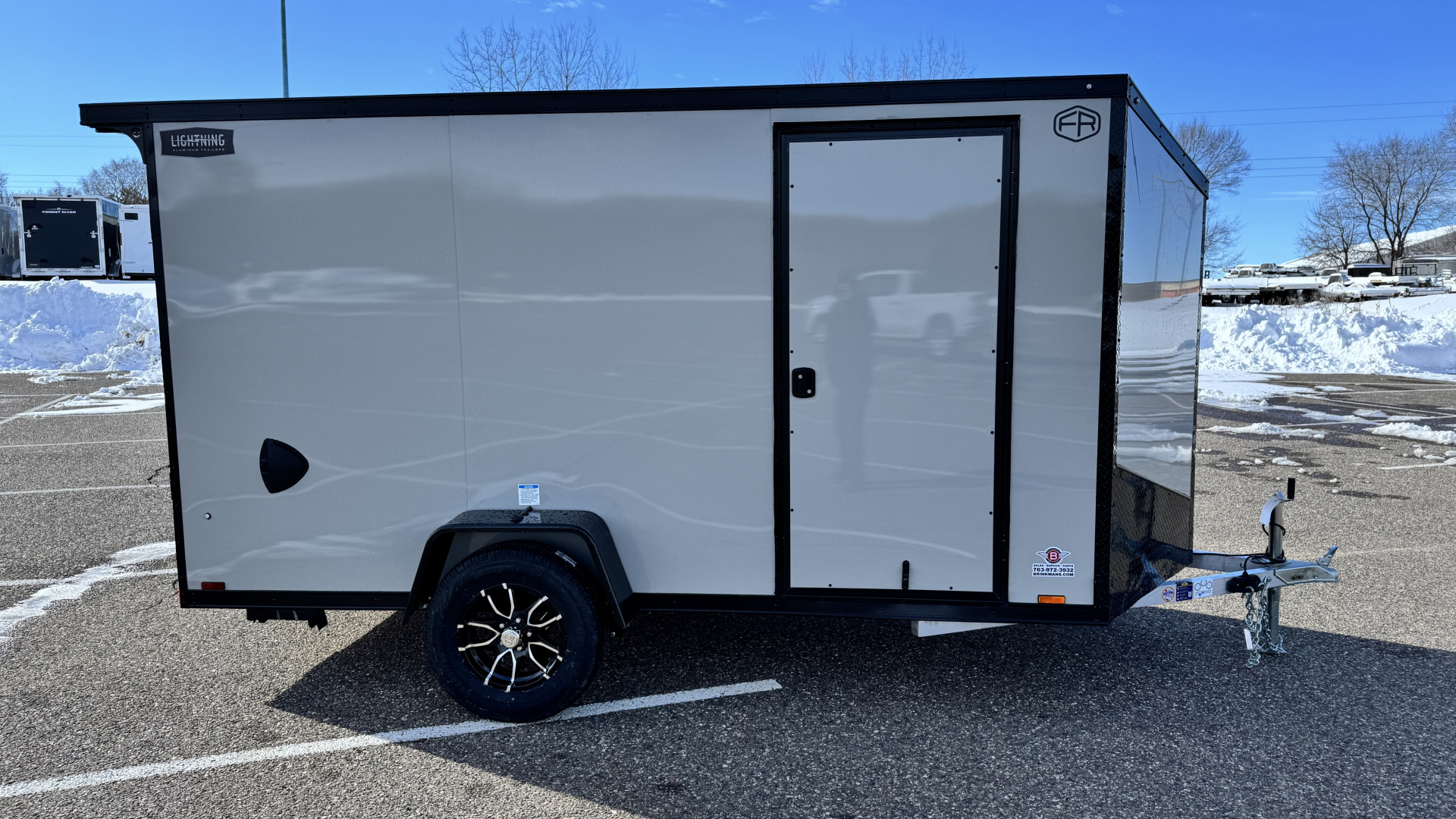 New 2026 Lightning 6x12 Enclosed Aluminum Cargo Trailer - RAMP DOOR!