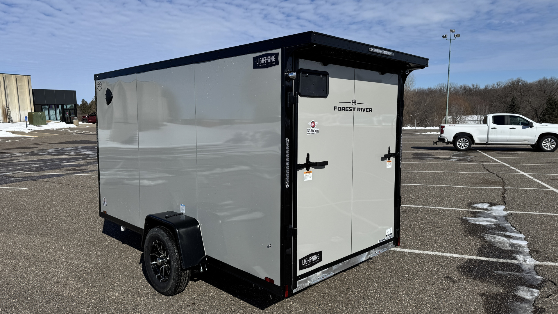 New 2026 Lightning 6x12 Enclosed Aluminum Cargo Trailer - RAMP DOOR!