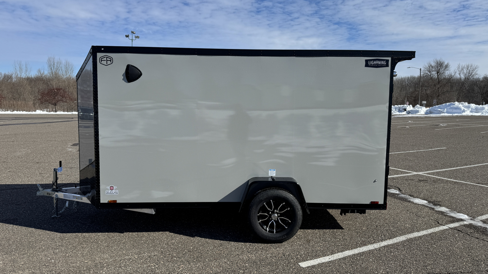 New 2026 Lightning 6x12 Enclosed Aluminum Cargo Trailer - RAMP DOOR!