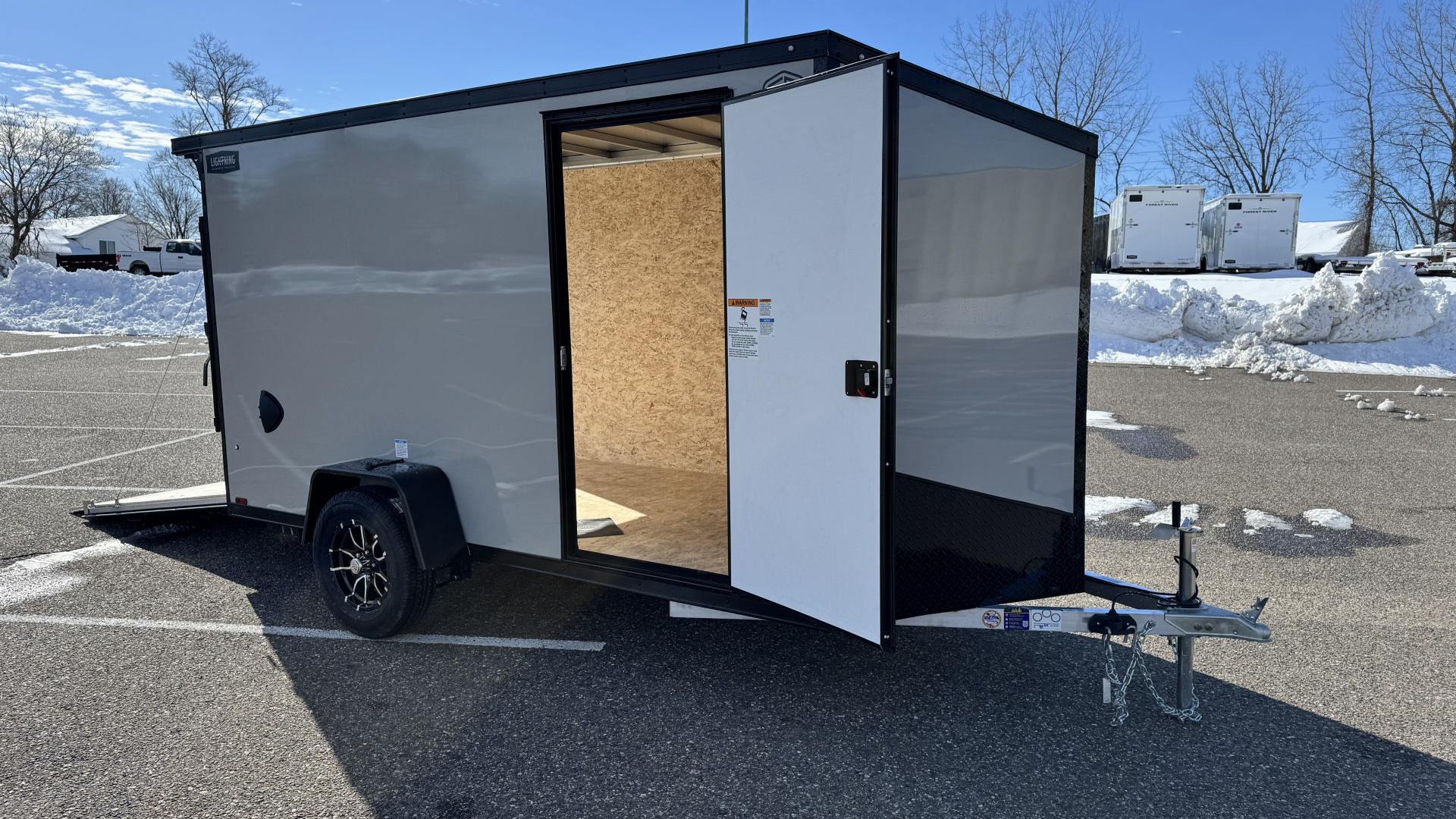 New 2026 Lightning 6x12 Enclosed Aluminum Cargo Trailer - RAMP DOOR!