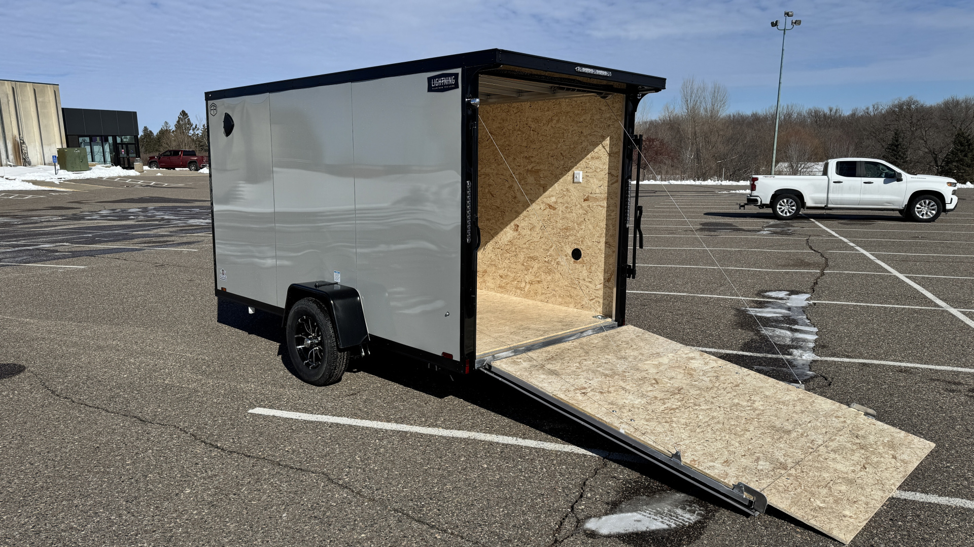 New 2026 Lightning 6x12 Enclosed Aluminum Cargo Trailer - RAMP DOOR!