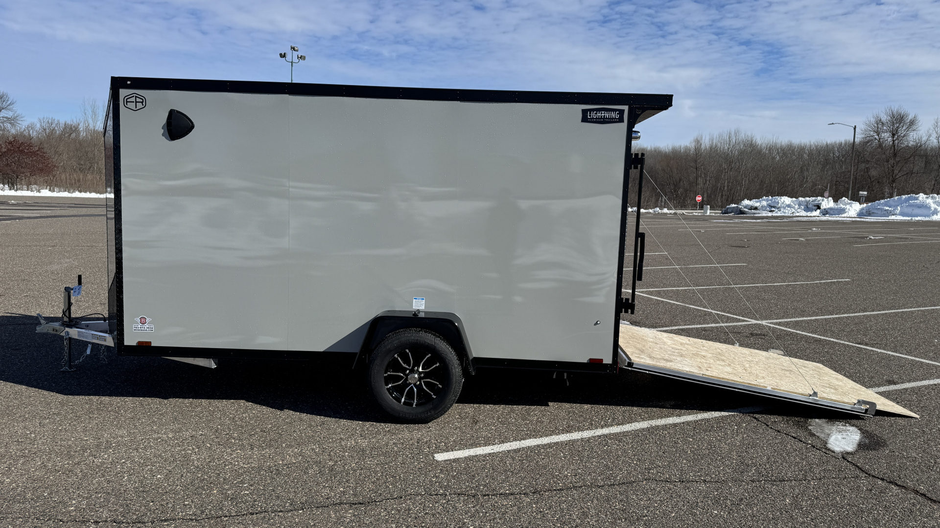 New 2026 Lightning 6x12 Enclosed Aluminum Cargo Trailer - RAMP DOOR!