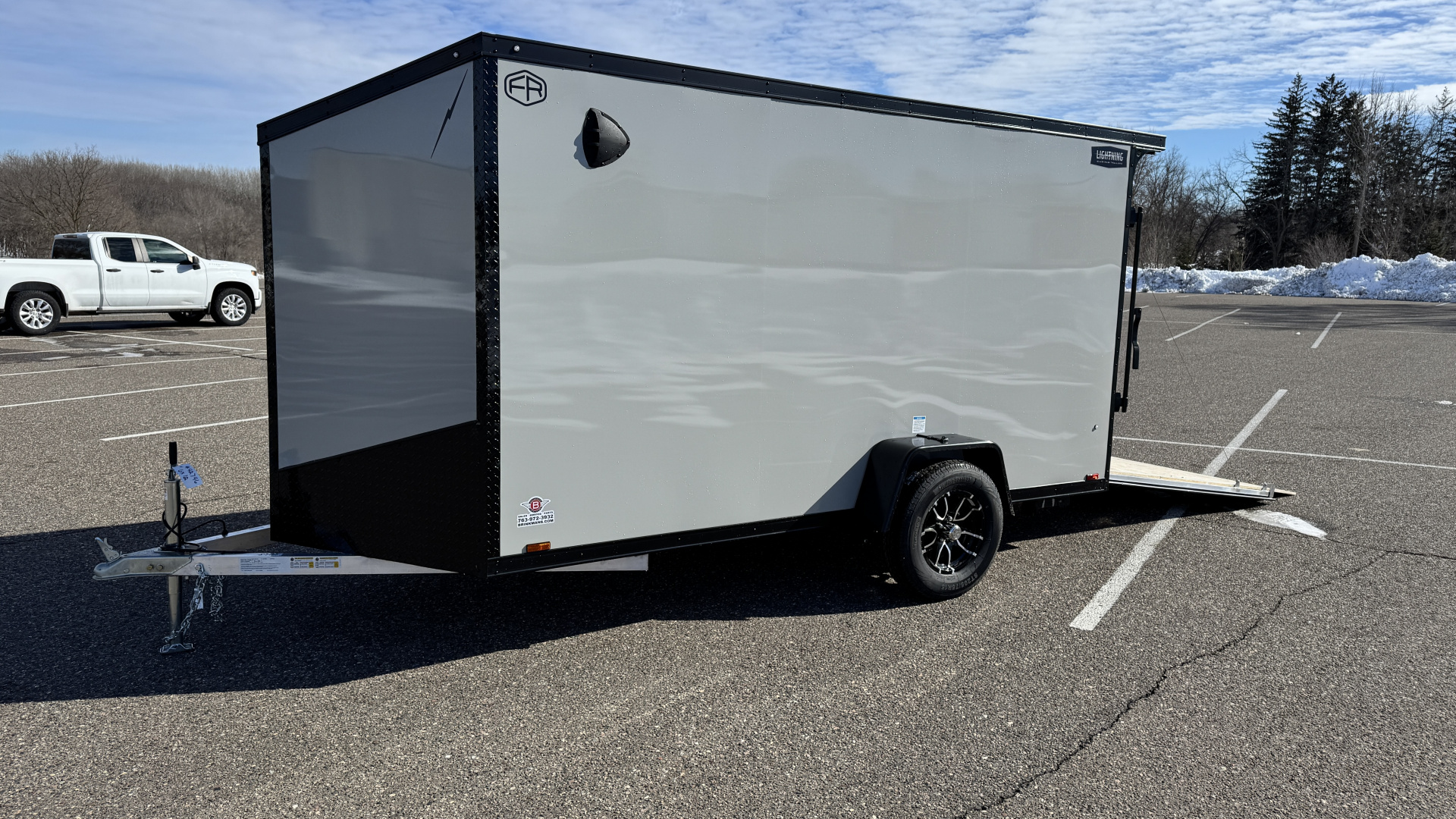 New 2026 Lightning 6x12 Enclosed Aluminum Cargo Trailer - RAMP DOOR!
