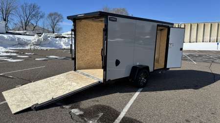 New 2026 Lightning 6x12 Enclosed Aluminum Cargo Trailer - RAMP DOOR!