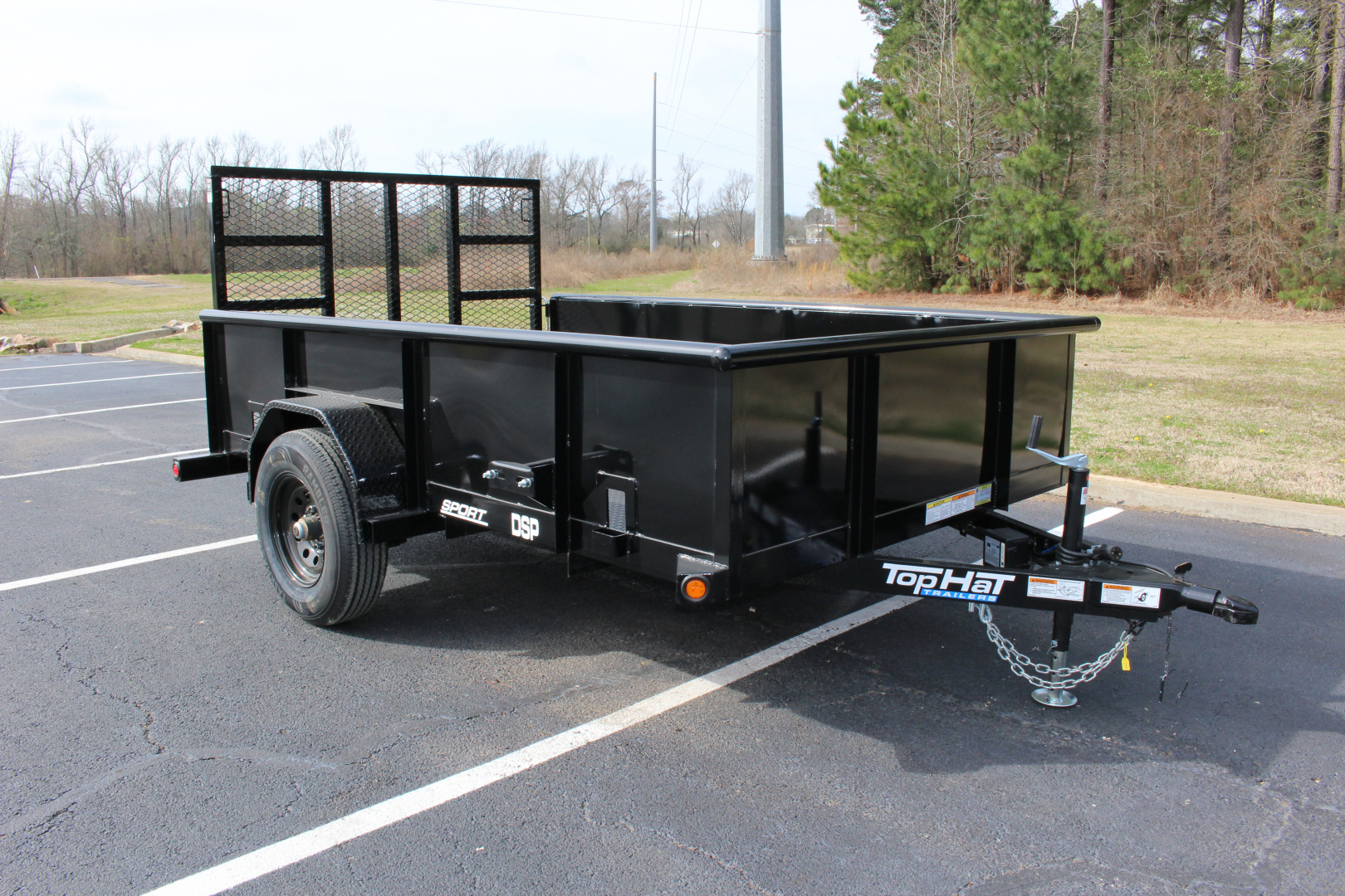 New 2026 Top Hat 10'X77" DSP, 2' SOLID SIDES Utility Trailer