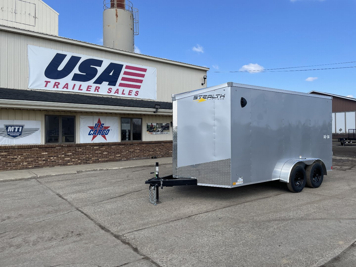 New 2025 Stealth Trailers Mustang 7x16 V-Nose Ramp Door 6'6