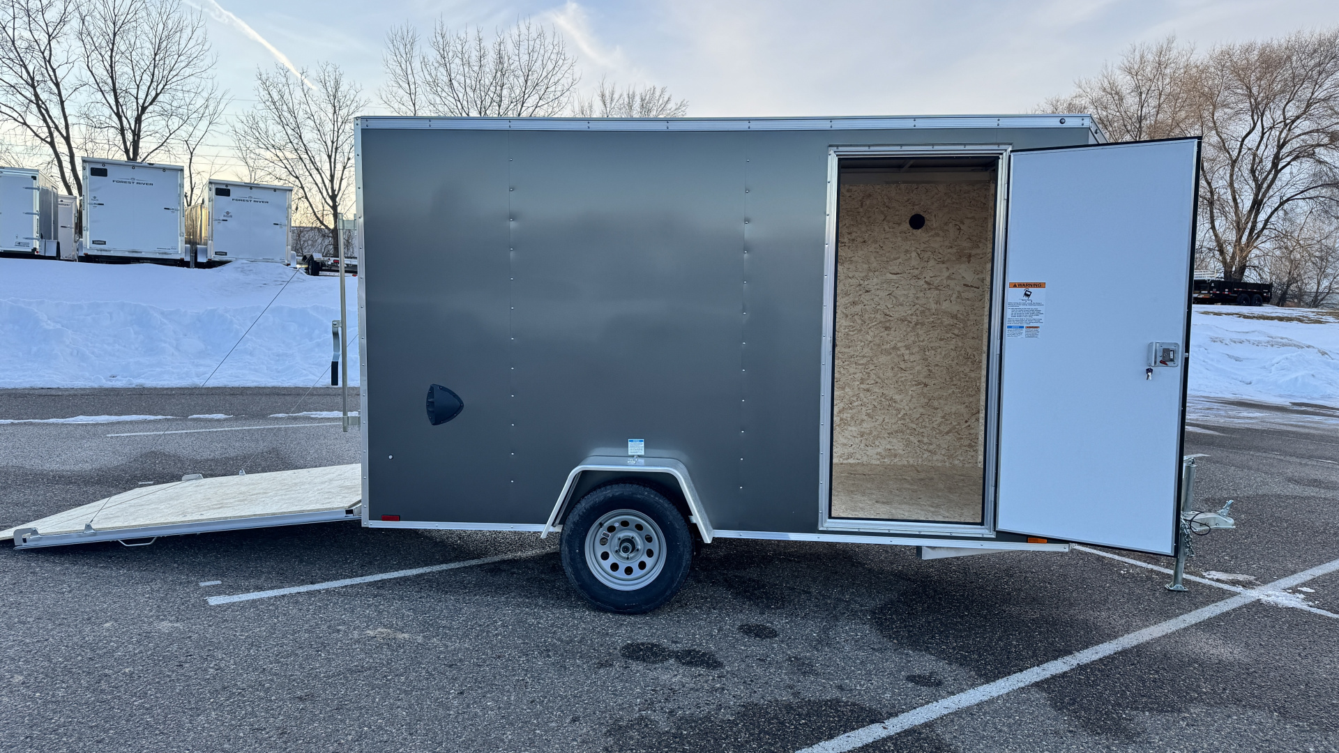 New 2026 Lightning 6X12 ENCLOSED TRAILER - RAMP DOOR!