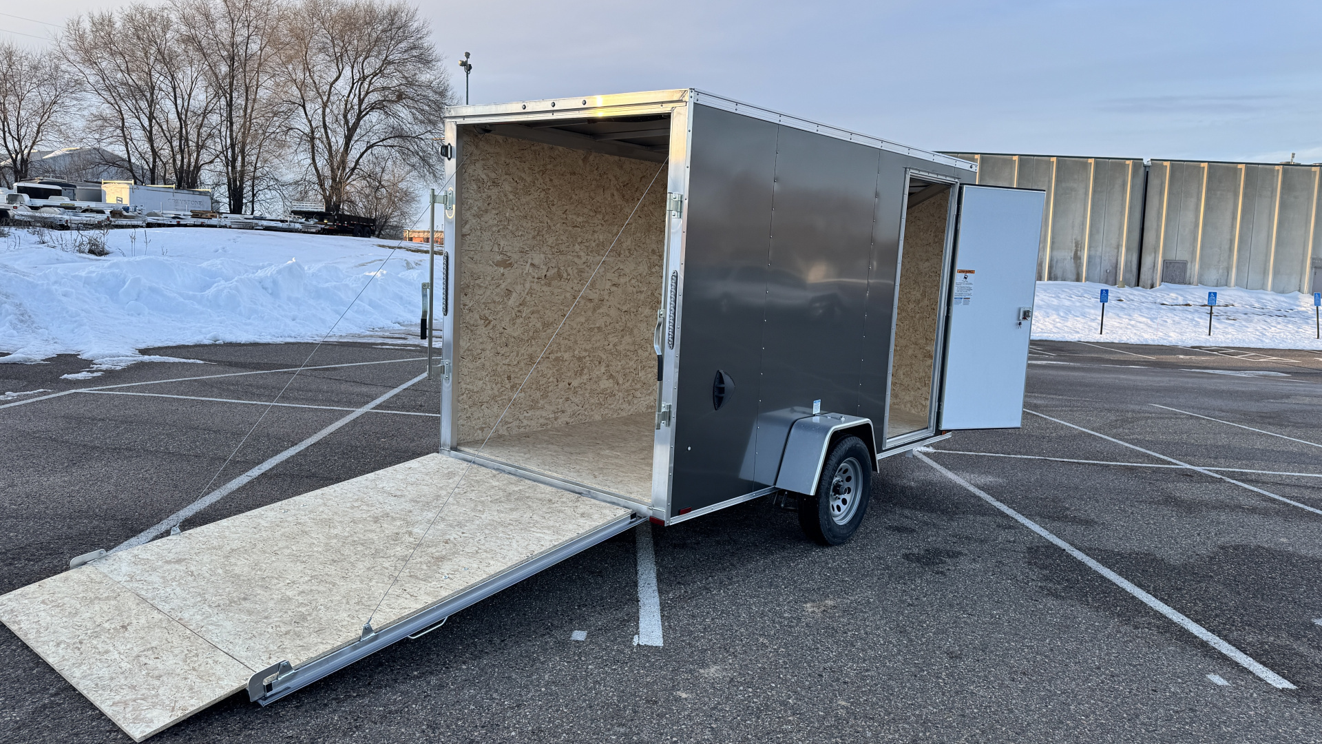 New 2026 Lightning 6X12 ENCLOSED TRAILER - RAMP DOOR!