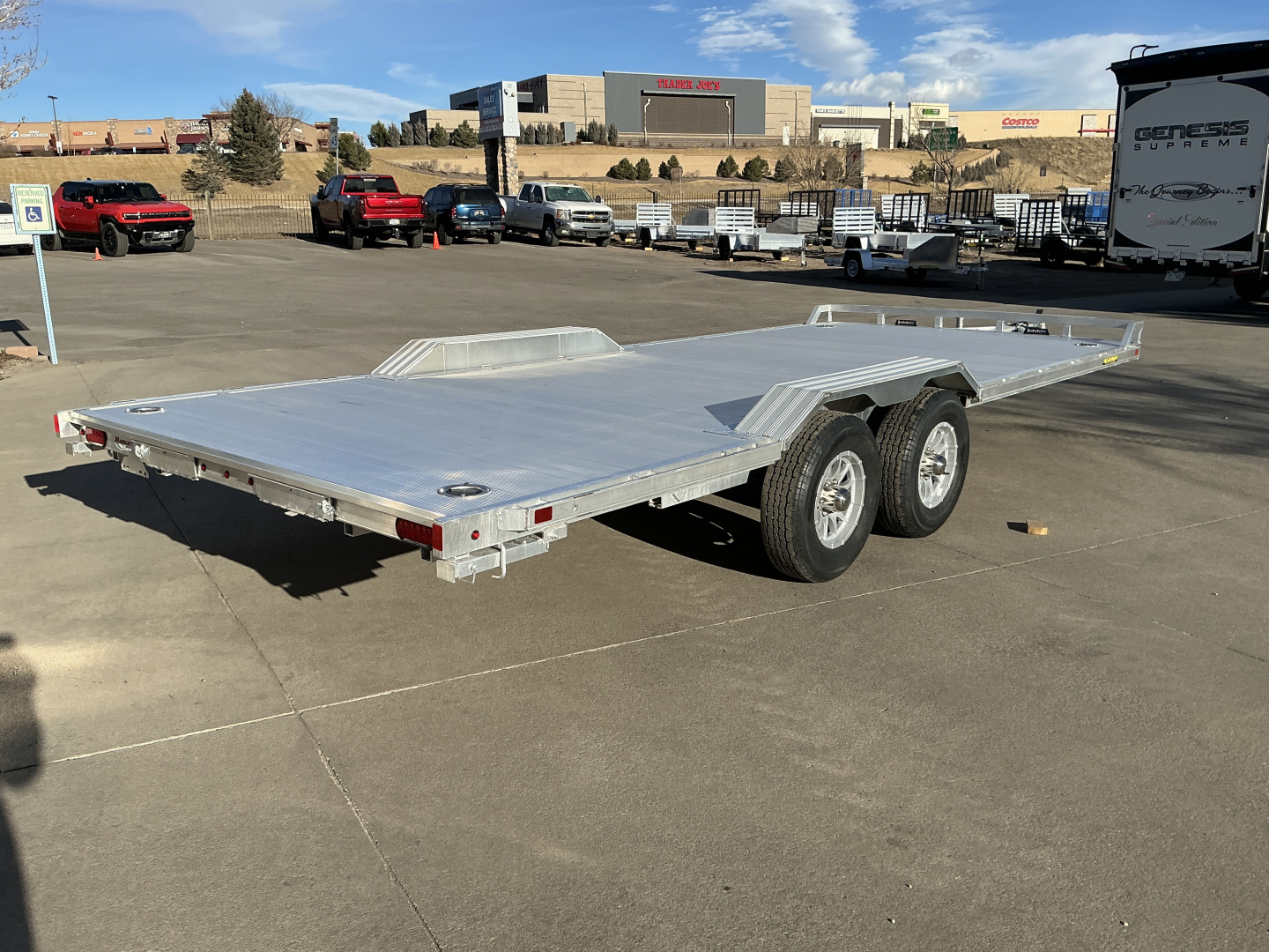 New 2027 Aluma WB20H-TA-EL-DOF-R-RR-RTD Flatbed Trailer