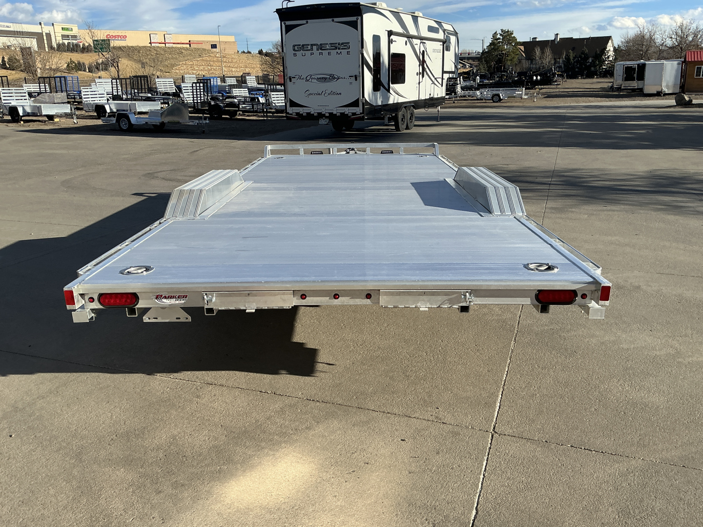 New 2027 Aluma WB20H-TA-EL-DOF-R-RR-RTD Flatbed Trailer