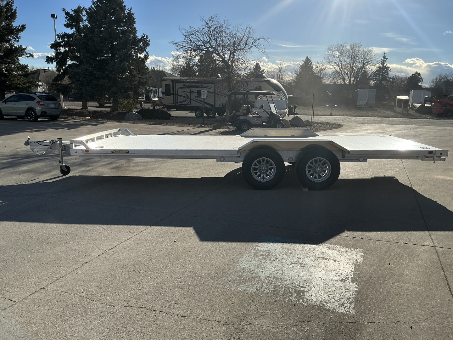 New 2027 Aluma WB20H-TA-EL-DOF-R-RR-RTD Flatbed Trailer