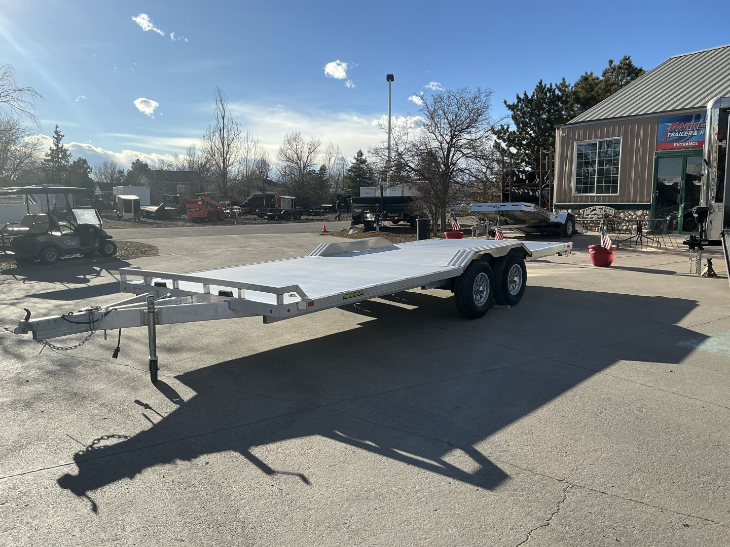 New 2027 Aluma WB20H-TA-EL-DOF-R-RR-RTD Flatbed Trailer