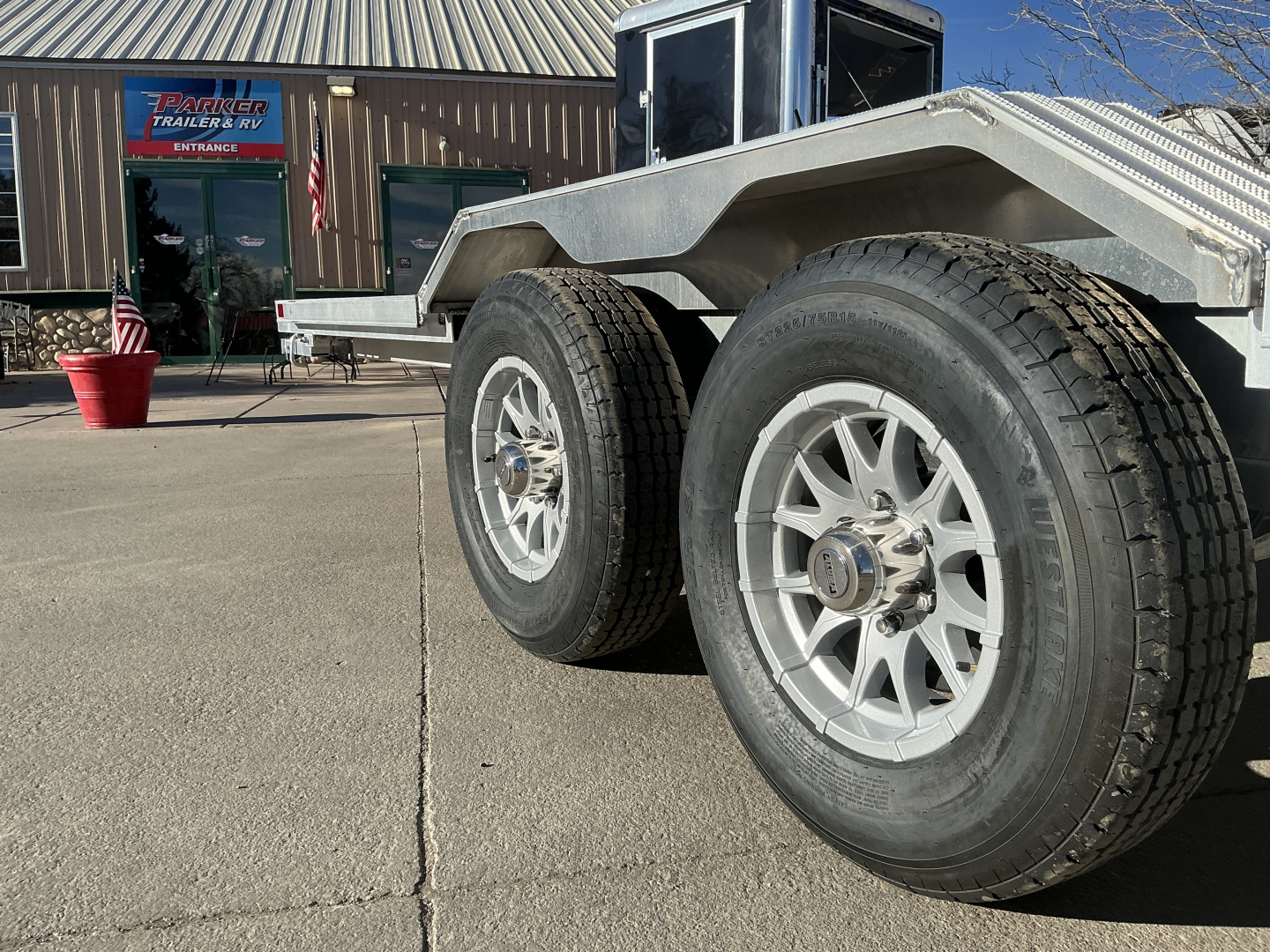 New 2027 Aluma WB20H-TA-EL-DOF-R-RR-RTD Flatbed Trailer