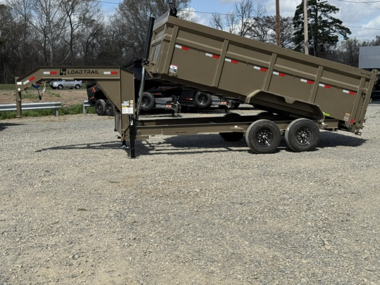 New 2026 Load Trail 83X16 GD Dump Trailer W/ TELESCOPIC LIFT, 14 PLY TIRES, RAMPS, TARP, SPREAD GATE, 48" WALLS