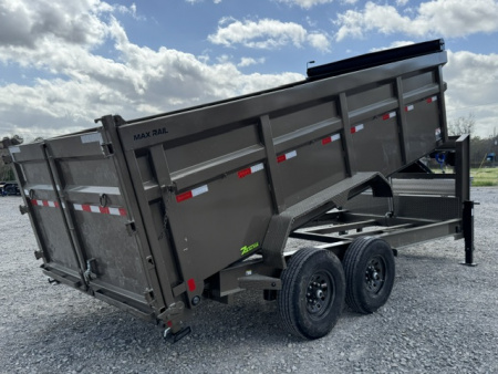 New 2026 Load Trail 83X16 GD Dump Trailer W/ TELESCOPIC LIFT, 14 PLY TIRES, RAMPS, TARP, SPREAD GATE, 48" WALLS