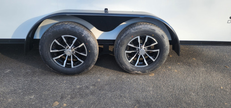 New 7 x 16 Look ST DLX Cargo Trailer, 7k GVWR ***White w/ Blackout Trim, Alum Wheels, Rear Flare w/ Lights