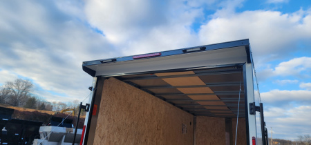 New 7 x 16 Look ST DLX Cargo Trailer, 7k GVWR ***White w/ Blackout Trim, Alum Wheels, Rear Flare w/ Lights
