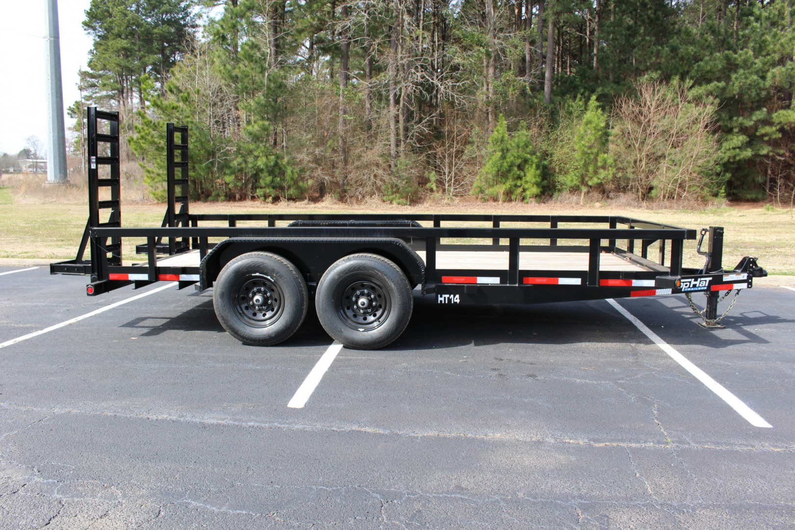 New 2026 Top Hat Trailers 16'X83" HT-14 W/5' FOLD UP RAMPS Equipment Trailer