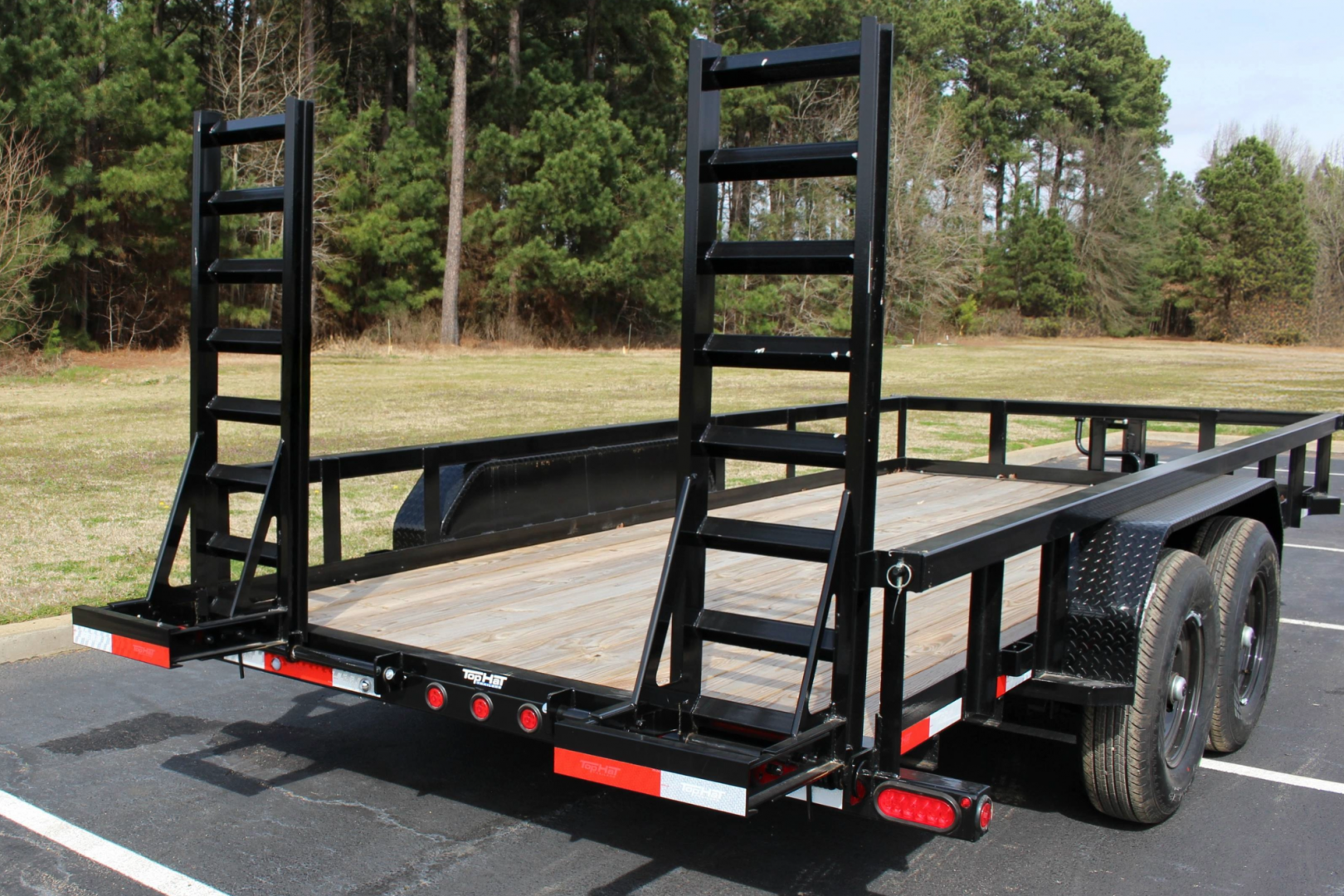 New 2026 Top Hat Trailers 16'X83" HT-14 W/5' FOLD UP RAMPS Equipment Trailer