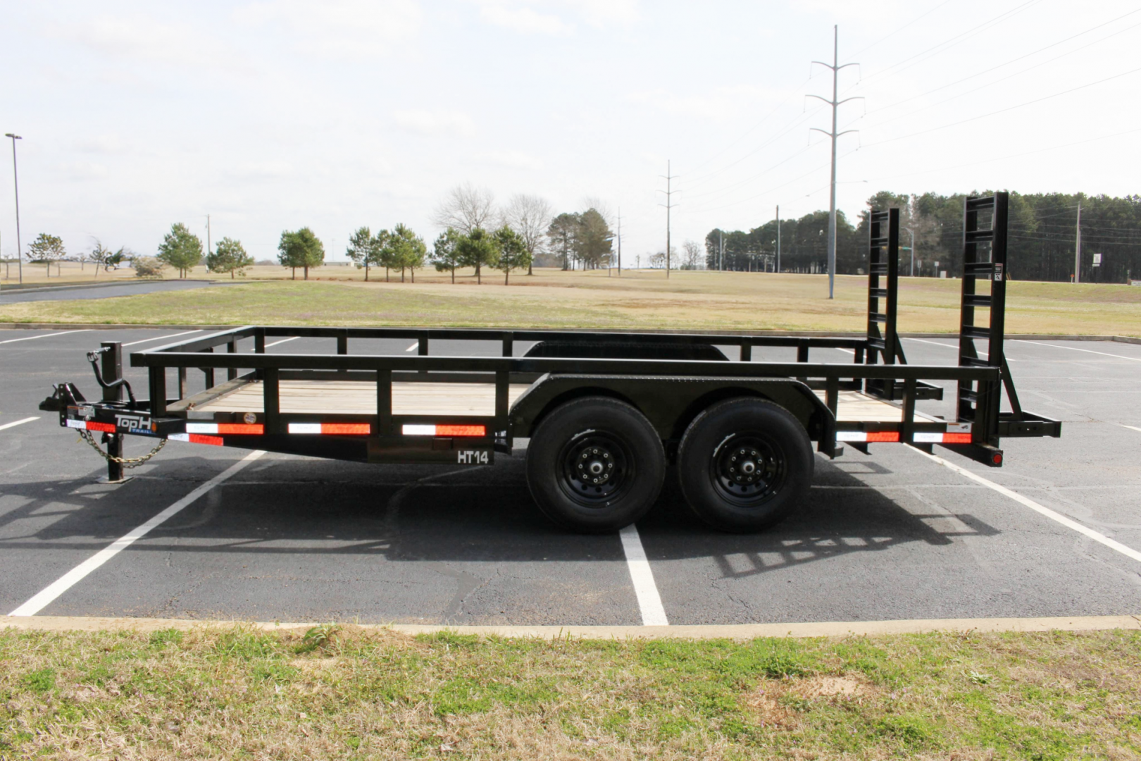 New 2026 Top Hat Trailers 16'X83" HT-14 W/5' FOLD UP RAMPS Equipment Trailer