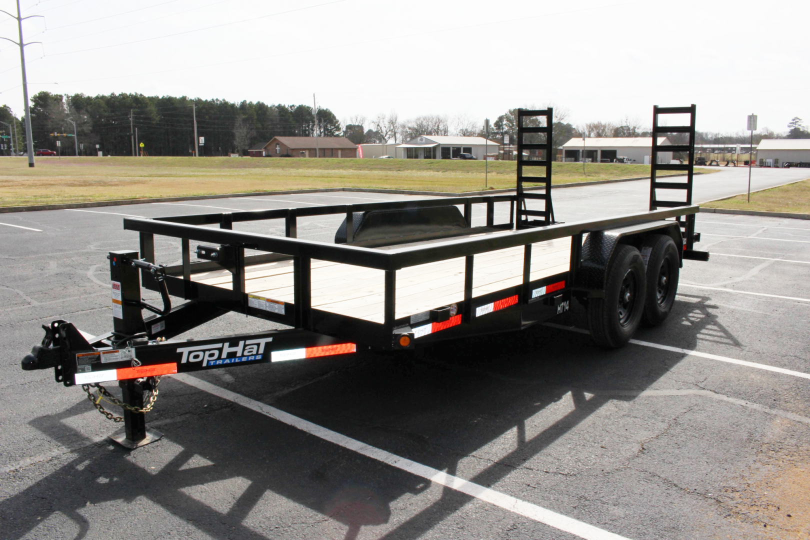 New 2026 Top Hat Trailers 16'X83" HT-14 W/5' FOLD UP RAMPS Equipment Trailer