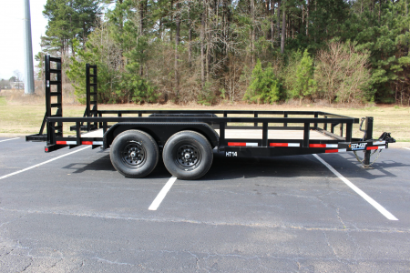 New 2026 Top Hat Trailers 16'X83" HT-14 W/5' FOLD UP RAMPS Equipment Trailer