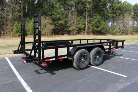 New 2026 Top Hat Trailers 16'X83" HT-14 W/5' FOLD UP RAMPS Equipment Trailer