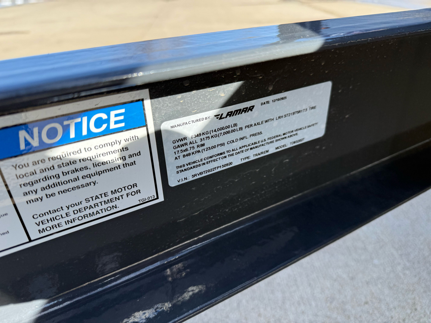 New 2026 Lamar Trailers TD832027_477 Utility Trailer