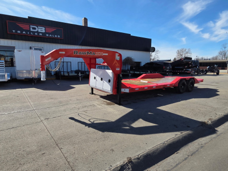 New 2026 RawMaxx 24' GTX GN 14K TILT Equipment Trailer