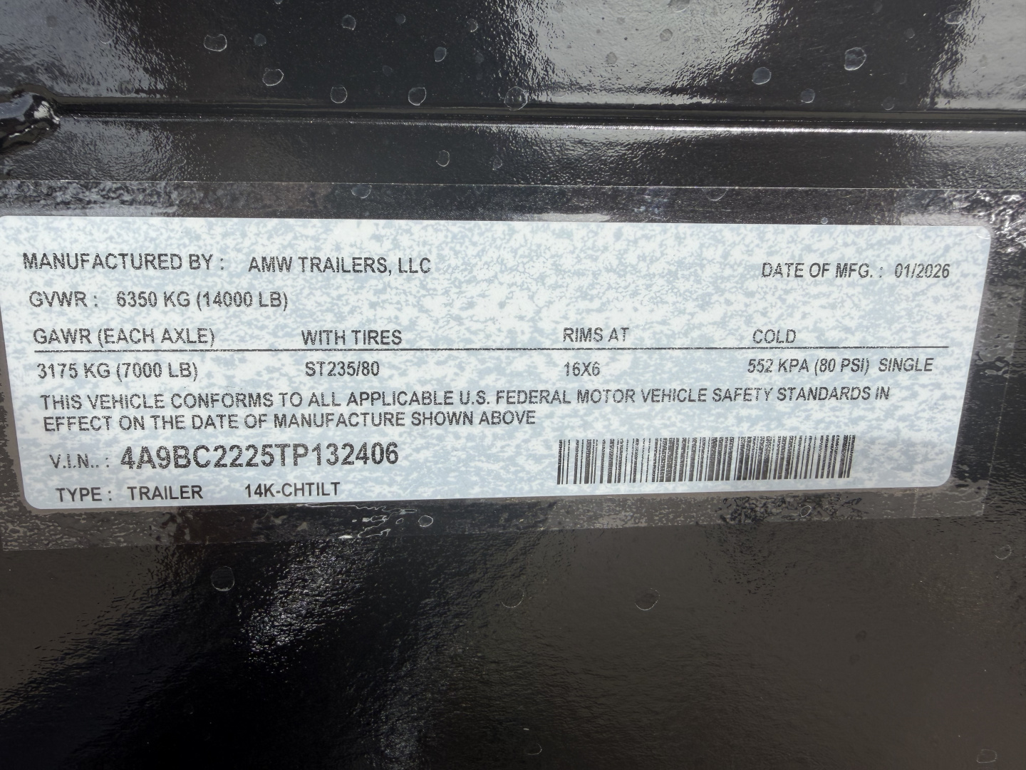 New 2026 AMW Trailers 22 X 83 TANDEM AXLE 14K EQUIPMENT TILT DECK TRAILER Equipment Trailer