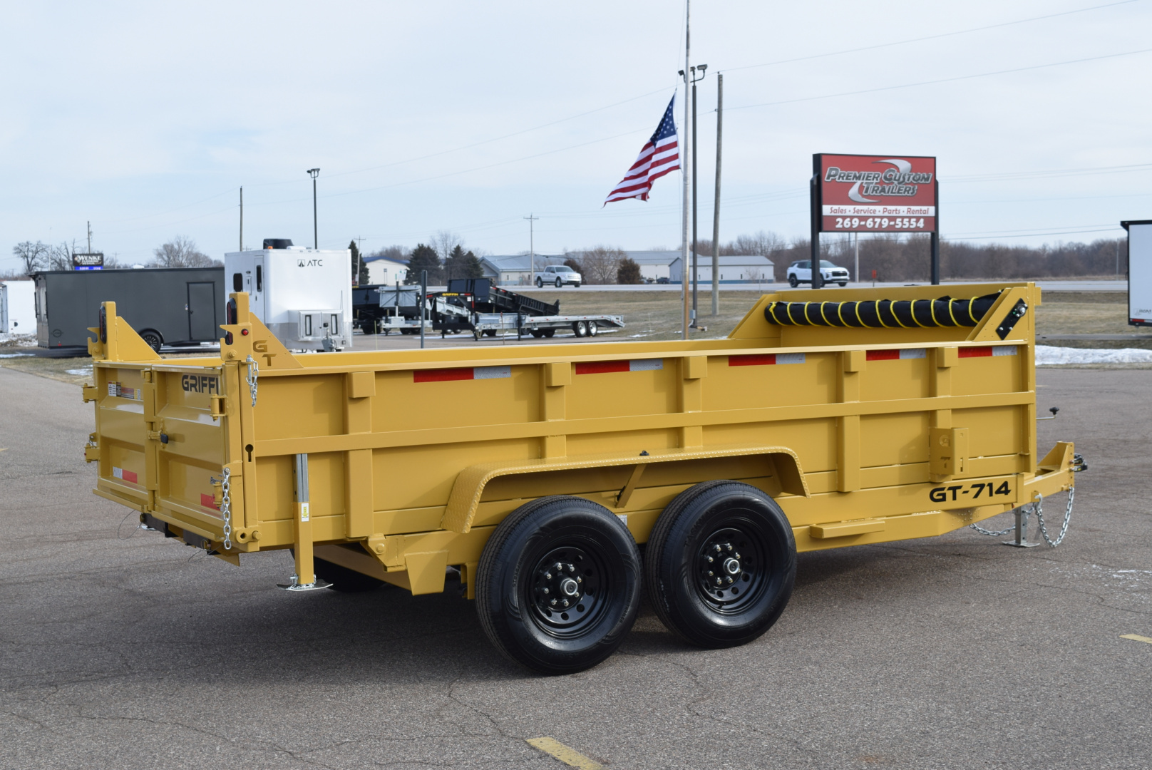 New GRIFFIN 7x14 14K DUMP TRAILER w/ TELESCOPING CYLINDER