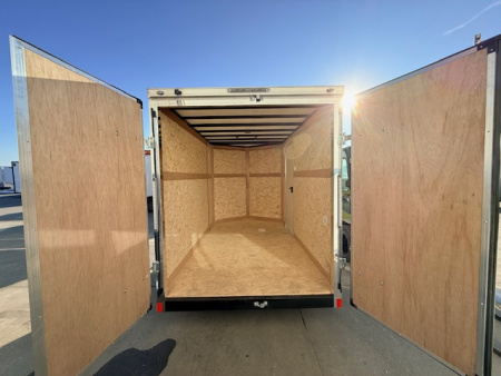 New 2026 Cross Silver 6'x10' 3k Alpha Flat Top V-Nose Enclosed Cargo Trailer