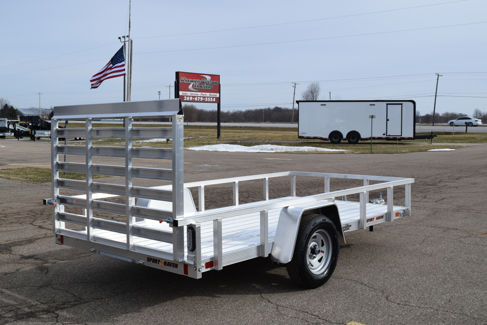 New 2026 Sport Haven 6x12 Aluminum Utility Trailer