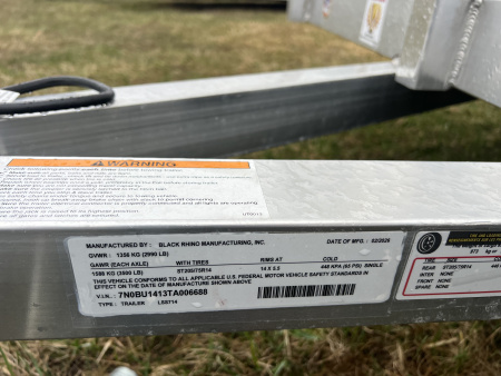 New 2026 Black Rhino LS 7x14 3K Utility Trailer