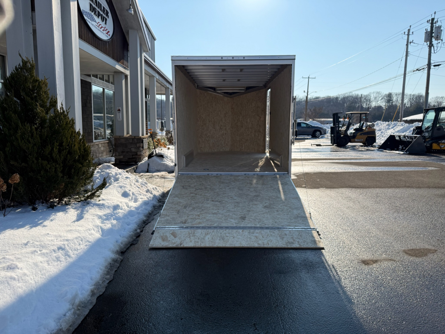 New ATC 7'6"' x 14' + 2' V-Nose Enclosed Cargo Trailer with Ramp Door 7.7K