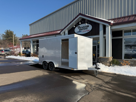 New ATC 7'6"' x 14' + 2' V-Nose Enclosed Cargo Trailer with Ramp Door 7.7K
