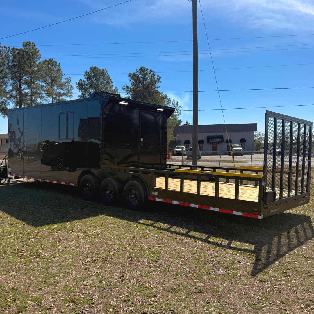 New 8.5X32TTA3 Black Hybrid Porch Trailer