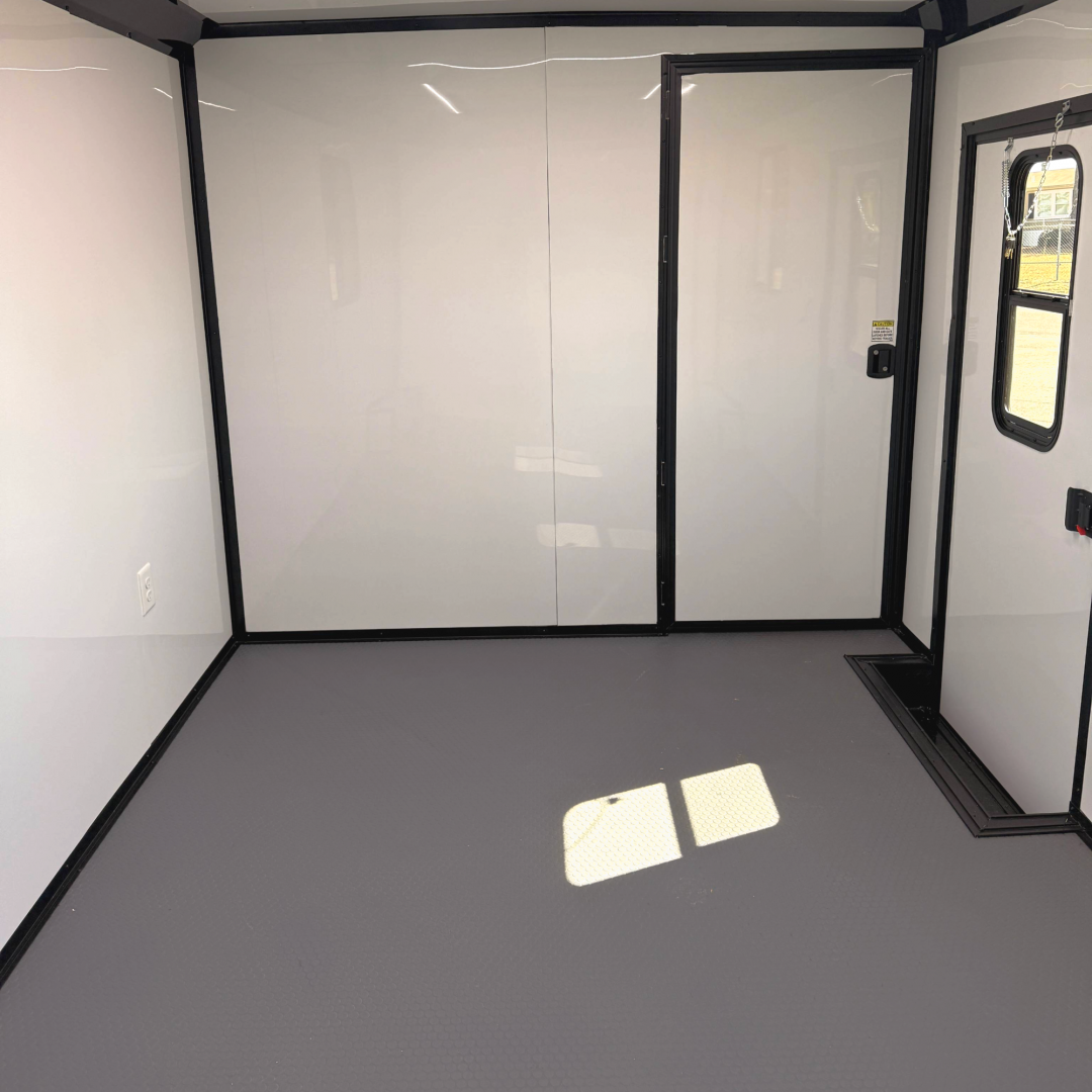 New 8.5X32TTA3 Black Hybrid Porch Trailer