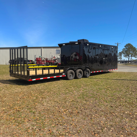 New 8.5X32TTA3 Black Hybrid Porch Trailer