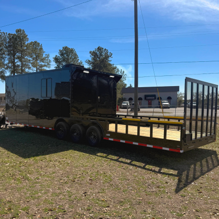 New 8.5X32TTA3 Black Hybrid Porch Trailer