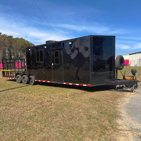 New 8.5X32TTA3 Black Hybrid Porch Trailer