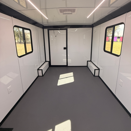 New 8.5X32TTA3 Black Hybrid Porch Trailer