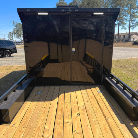 New 8.5X32TTA3 Black Hybrid Porch Trailer