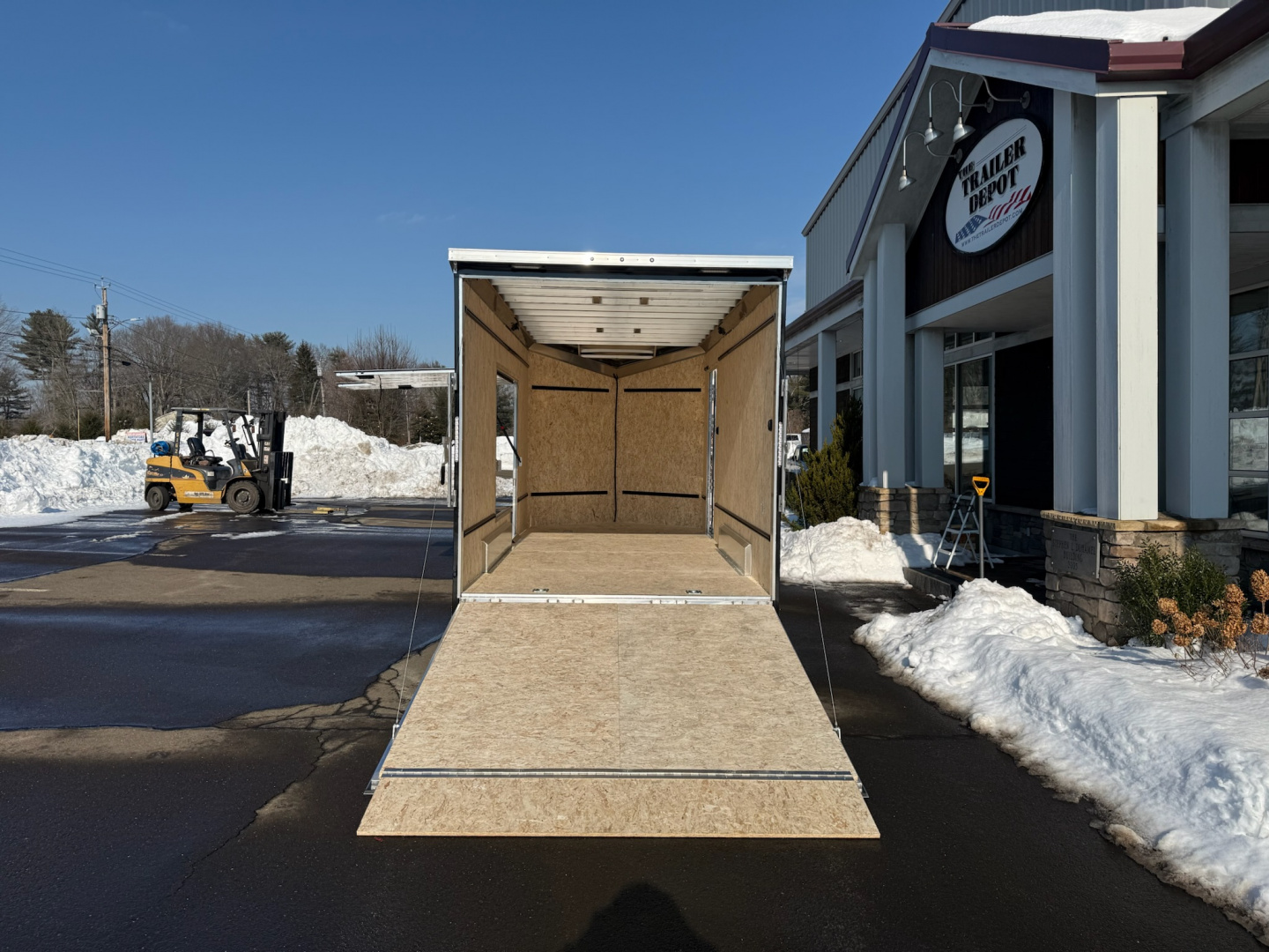 New ATC 7'6"' x 16' + 2' V-Nose Enclosed Cargo Trailer with Ramp Door 7.7K