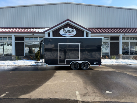 New ATC 7'6 ' x 16' + 2' V-Nose Enclosed Cargo Trailer with Ramp Door 7.7K