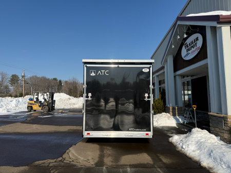 New ATC 7'6"' x 16' + 2' V-Nose Enclosed Cargo Trailer with Ramp Door 7.7K