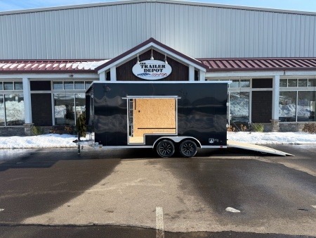 New ATC 7'6"' x 16' + 2' V-Nose Enclosed Cargo Trailer with Ramp Door 7.7K