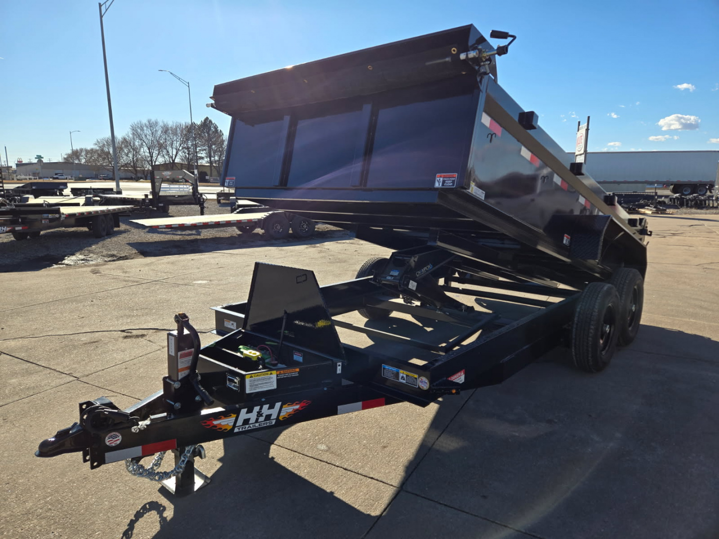 New 2026 H&H Trailers 83x14 Industrial Dump Trailer 14K Scissor Dump Trailer