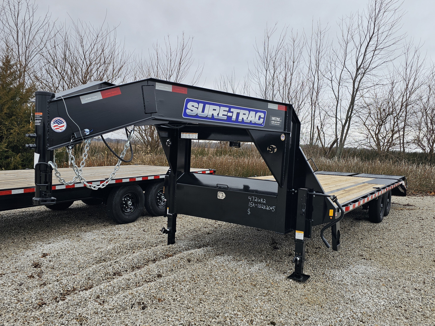 New 2026 Sure-Trac 8.5 x 25 (20+5) 15K Std Duty Low Profile Gooseneck Deckover Trailer